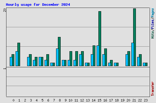 Hourly usage for December 2024